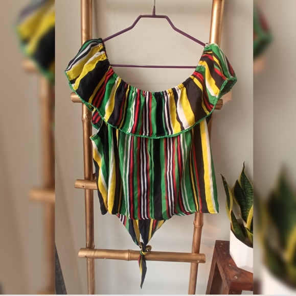 🌺🌼🌻Off the Shoulder Striped Top - Picture 5 of 5